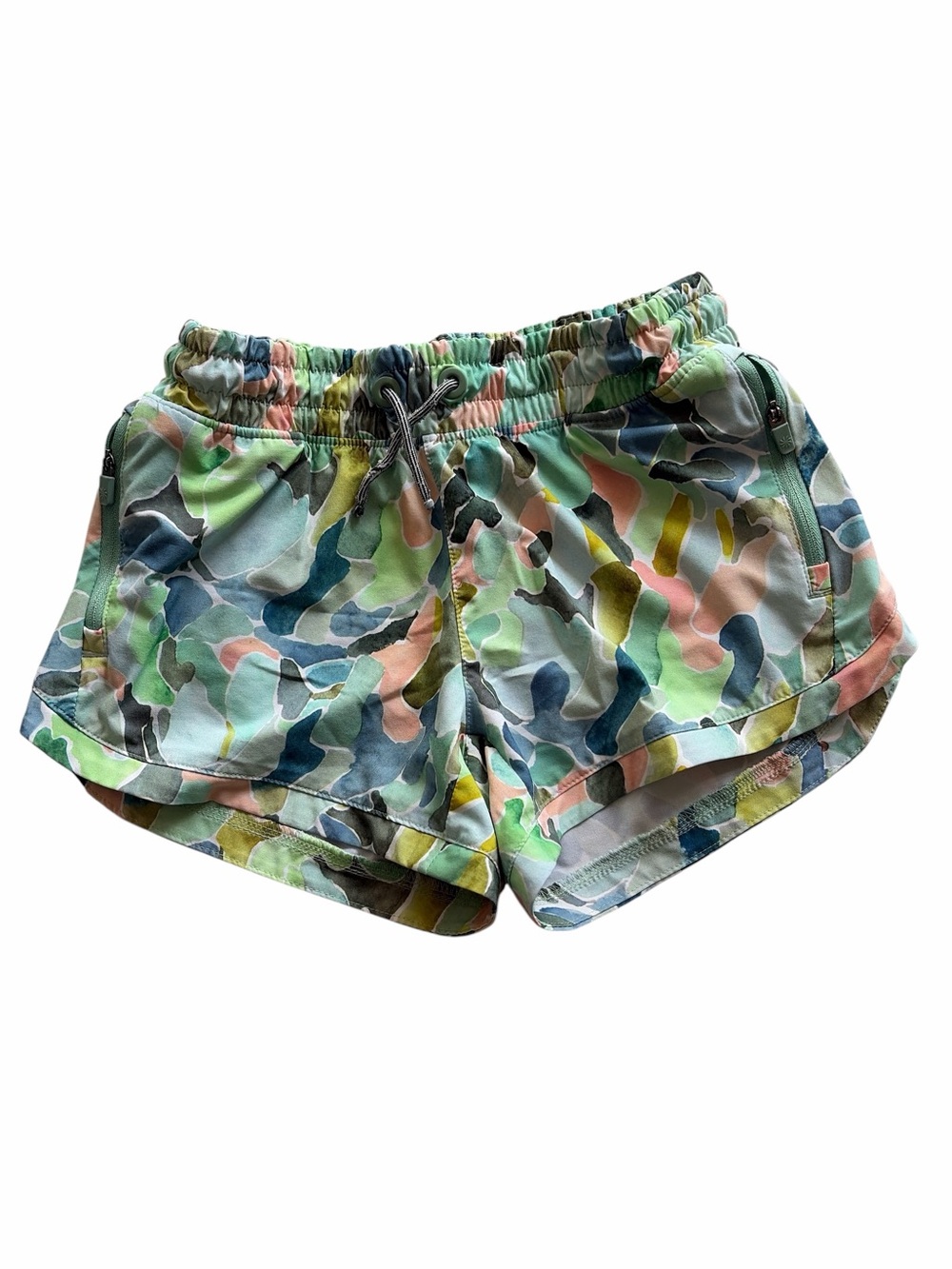 Athleta Girls size 8-10 Shorts, multicolor, watercolor